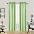 thumbnail image 2 of Gorgeous Home Linen 2pc MR2 Green Sage Rod Pocket Window Curtain Semi-Sheer Light Filtering 54" wide X 95" Set of 2, 2 of 5