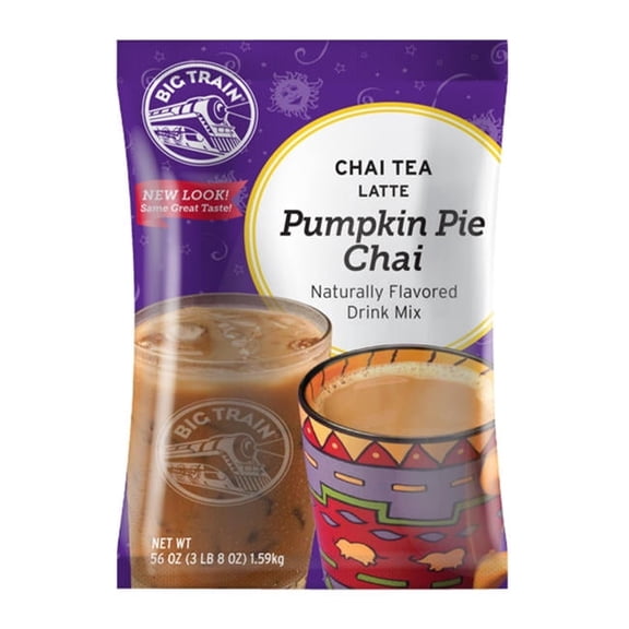 Big Train Pumpkin Pie Chai Tea Latte Mix cs 4/3.5 lb