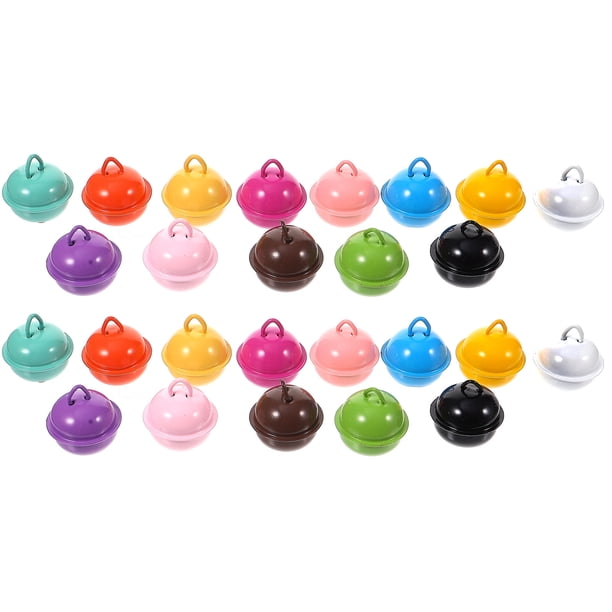 50pcs Bell Pendants para collar de mascotas Joyas de bricolaje Accesorios de anillo de llaves Color mixto