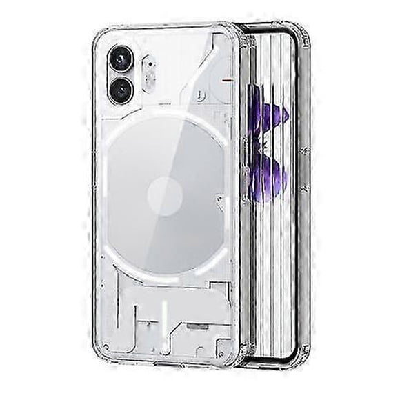 high qualityfor Nothing Phone 2 Case Clear, Hard PC Back + Soft TPU Bumper Crystal Clear Slim Nothing Phone 2 Case Lightweight Shockproof