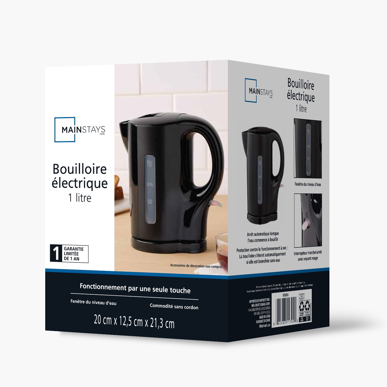 Mainstays 1 Litre Electric Kettle
