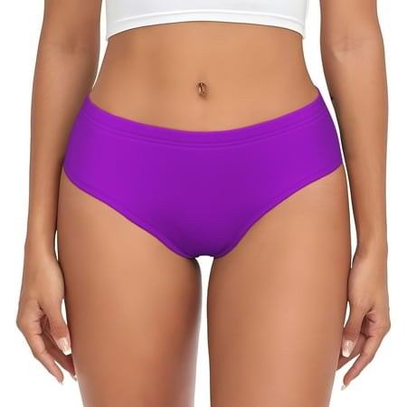 Womens Underwear - dark-purple No Show Seamless Underwear for Women  Soft Stretch Womens Panties  Hipster Ladies Panties Bikini Underwear Briefs