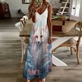 thumbnail image 2 of Watercolor Fox Sleeveless Dress Dresses Summer Elegant Dresses for Women Long Dress, 2 of 6