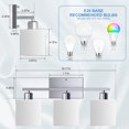 thumbnail image 3 of Lámpara de baño Dekang de 46 cm, níquel cepillado, 3 luces, 120 V, 3 of 9