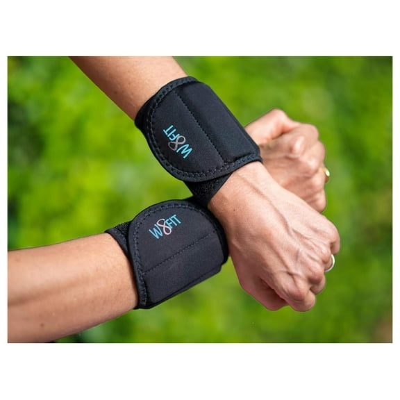 Adjustable 1 Lb Pair Ankle Weights, Medium 6" - 8"