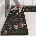 thumbnail image 2 of Kitchen Rugs Sets Of 2,Red Mushroom Fern Black Pattern Anti Fatigue Kitchen Mat Rugs Non Slip Washable,Decorative Kitchen Floor Mats for Kitchen,Sink,Laundry,17"x47"+17"x47", 2 of 5