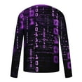 thumbnail image 5 of Tawop Mens T Shirts Crew Neck Long Sleeve Pullover Graphic Casual Purple M, 5 of 5
