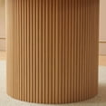 thumbnail image 6 of NORDICANA 47" Round Kitchen Dining Table Fluted,Oak Wood Veneer Tabletop, Wood Strip Base, 6 of 9