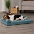 thumbnail image 5 of FurHaven Pet Products | Paw-Quilted L-Chaise Full Support Sofa Bed - Medium, Bluestone, 5 of 12