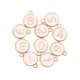 thumbnail image 5 of Número 0-9 de aleación mixta DIY pendiente llavero suministros para manualidades accesorio decorativo elegante superficie lisa de moda de doble Rosa Sunnimix Encantos de letras de esmalte, 5 of 8