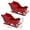 Red, variant on 2PC Mini Christmas Sleighs, Christmas Sleigh Decoration, Mini Santa Sled Decor Plastic Reindeer Sled and Cart Tabletop Christmas Tree Ornaments Xmas Village Display Holidays Home Decoration
