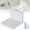 White, variant on Floating Shelves 4 x 4 x 3 Inch for Wall, Punch Wall Mount Shelf with Self Adhesive Hanger, Waterproof Plastic Floating Shelf for Living Room, Kitchen, Bathroom, Bedroom