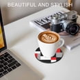 thumbnail image 6 of Red Black Grey Geometric Coasters Set of 2, Absorbent Coasters for Drinks, Modern Abstract Art Luxury Coaster for Desk Coffee Table Protection, Home Decor House Warming Gifts 4", 6 of 8