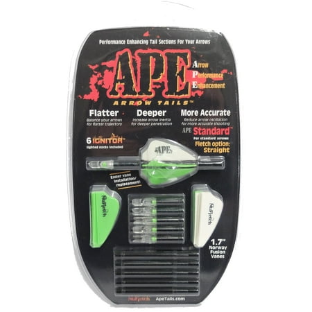 NuFletch Ape Arrow Tails 6 Ignitor Lighted Nocks in
