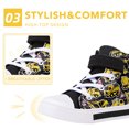 thumbnail image 5 of FUNCOO PLUS Toddler Kids Light Up Sneakers Boys High Top Canvas Shoes, Size 1, 5 of 7