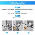 thumbnail image 4 of Silver Adjustable Sliding Window Lock (2 Pack) with Key, Security Design, 4 of 4