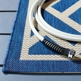 thumbnail image 5 of SAFAVIEH Courtyard Janey Bordered Indoor/Outdoor Area Rug, Navy/Light Beige, 6'7" x 6'7" Round, 5 of 7