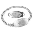 thumbnail image 1 of MedicEngraved Stainless Steel Custom Medical Alert Bracelet - 5mm Curb Link, 1 of 8