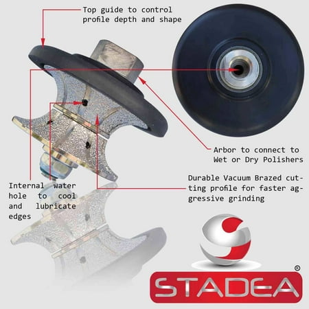 STADEA Diamond Profile Wheel / Profile Grinding Wheel Full Bullnose 30 MM 1 1/4