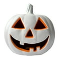 thumbnail image 1 of Lámpara de calabaza de Halloween con iluminación LED, accesorio decorativo brillante, única, de 17 pulgadas, para bar, sala de estar, jardín, hotel y Blanco, 1 of 8