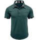 thumbnail image 4 of Mens Manga Corta Botón Abajo Camisas Primavera Verano Casual Cuello Cuadrado, Transpirable Punto para el Golf Y el Uso Diario, 4 of 9