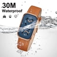 thumbnail image 5 of Men’s Vintage Quartz Watch Rectangular Dual-Dial Design with Dual Time Zone,Waterproof Man Watch with Leather Strap, Perfect for Travel & Business, 5 of 7