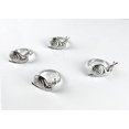 thumbnail image 3 of Fennco Styles Nature's Touch Snail Metal Napkin Rings, Set of 4 – Silver Napkin Holders for Family Dinner, Themed Party, Table Décor, Banquets, Holidays and Special Occasion, 3 of 6