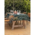 thumbnail image 4 of 52x70 Inch Outdoor Tablecloth with Umbrella Hole Zipper Rectangle Ocean Seahorse Green Rectangular Tablecloths Outside Waterproof Coastal Vintage Starfish Coral Patio Table Cover for Picnic Party, 4 of 8
