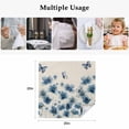 thumbnail image 5 of Cloth Napkins Set of 2 - 20x20 Inches, Navy Blue Floral Washable Reusable Table Napkins, Spring Flowers Rustic Butterfly Soft & Absortbent Dining Napkin for Party Wedding Hotel Restaurant, 5 of 8