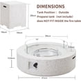thumbnail image 6 of 3-Piece Propane Fire Pit Table Set w Tank Table & Glass Wind Guard, 41-Inch Outdoor Gas Fire Table 50,000BTU– Modern Terrazzo Round Firepit for Patio, Garden, and Backyard, 6 of 7
