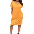 thumbnail image 1 of Kcodviy Robe d'Été Manches Courtes Grande Taille Robe Tunique Décontractée Robe Longue Sans Manches Col en V Mi-Longue Poches Robe d'Été pour Femmes, 1 of 4