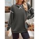 thumbnail image 5 of Sudaderas de Mujer de Larga, Cuello Redondo, Estilo Pullover, Ideales para Otoño e Invierno. con Cremallera Lateral, Perfectas para Salir. Gris Oscuro M, 5 of 10