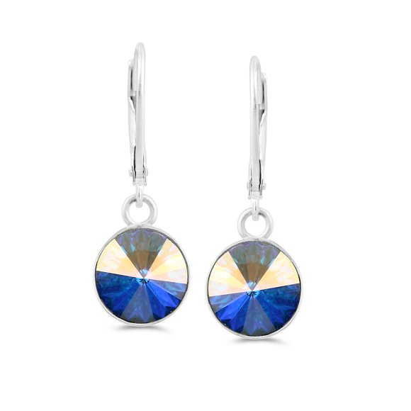 Swarovski Earrings, April Birthstone Diamond Color Swarovski Dangle Earrings for Women, Swarovski Crystal Earring Dangles with Certificate and Warranty, Hypoallergenic Dangle Earrings