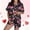 a1000_Red, variant on Goodtrade8 Casual PJS for Women 2 Pieces Shorts & Tops Homewear Button up Short Sleeve Loungewear Homewear Pockets Summer Heart Print Womens Pajamas Set Holiday