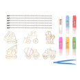 thumbnail image 3 of Kits de pintura de cristal para manualidades y manualidades, juego de pintura de cristal, juguetes educativos vehículo de ingeniería, 3 of 9