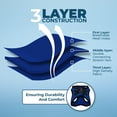 thumbnail image 5 of Voyager Step-in Air All Weather Mesh Harness and Reflective Dog 5 ft Leash Combo with Neoprene Handle, for Small, Medium and Large Breed Puppies - Royal Blue/Black Trim, X-Large, 5 of 9