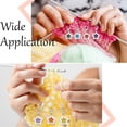 thumbnail image 5 of 21Pcs 7 Colors Star Glass Seed Beaded Locking Stitch Markers Zinc Alloy Crochet Lobster Clasp Charms Mixed Color 28~29mm 3pcs/style, 5 of 6