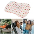 thumbnail image 4 of Unique Bargains 1 Pc Pump-action Camping Pillow Inflatable Pillow for Camping White Pink Red Ice Silk, 4 of 6