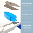 thumbnail image 4 of Lunfar 4PCS Compact 4 Inch U Shaped Portable Scissors with Protective Safety Cover for Yarn, Cross-Stitch, Thread, Sewing - Ideal for Craft, DIY, Stitch Trimming Snips, 4 of 5