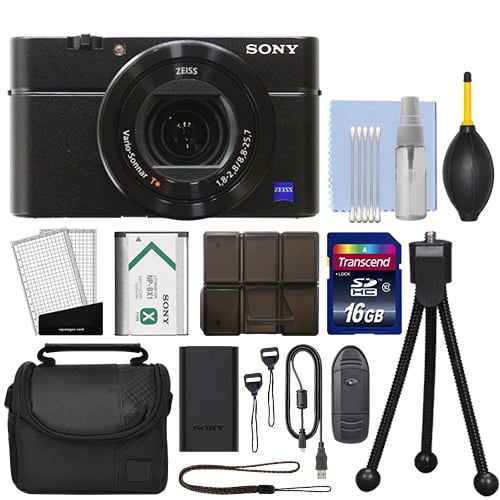 Sony Cyber Shot Dsc Rx100 Va M5a 1mp Digital Camera 4k Video Black 16gb Kit Walmart Com Walmart Com