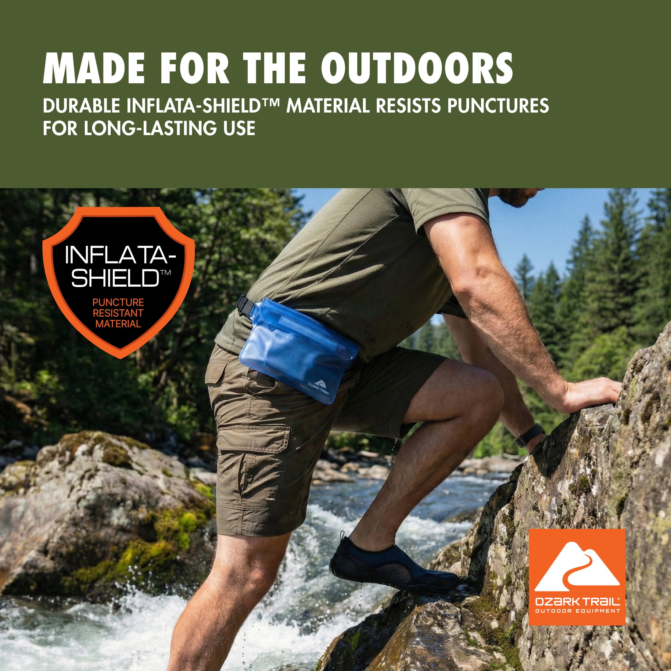 Ozark Trail Waterproof Pouch with Adjustable Strap (2-Pack)