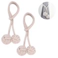 thumbnail image 2 of 2pcs Fine Hand Tied Curtain Clip Drapery Tassels Curtain Tiebacks/Tassel Window Cotton Rope Tie Ball Back Accessories, 2 of 8