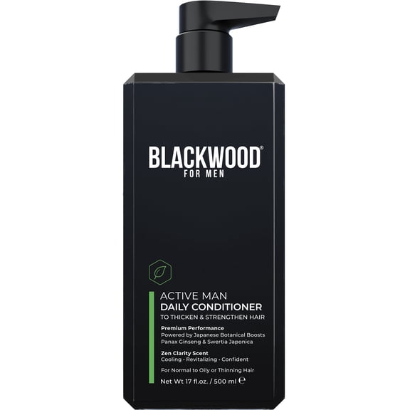 Blackwood For Men Active Man Daily Conditioner | Natural Thickening for Normal & Oily Hair & Scalp, 17oz