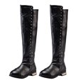 thumbnail image 3 of Destyer Children Cotton Rivets Elastic Shoes Aritifical Leather Waterproof Light Rivets Winter Shoe Warm Outdoor Boot Pure-color 29, 3 of 6