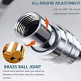 thumbnail image 2 of 10 inch LED Shower Faucet System Combo with Hand Shower Set Brushed Nickel Mixer, 2 of 12