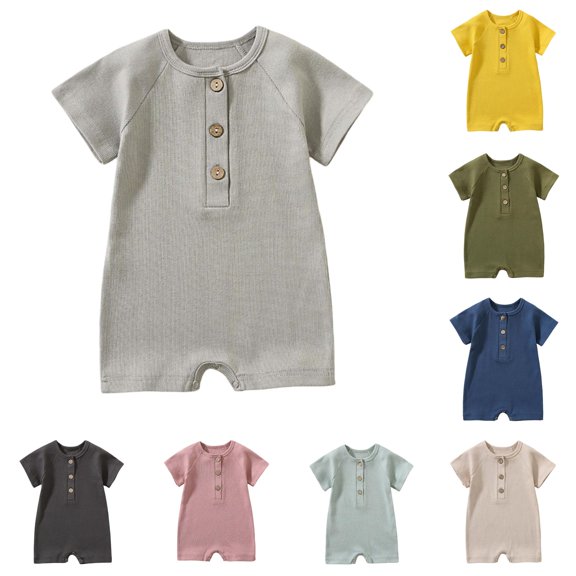 Baby Boys Romper Jumpsuit Short Sleeve Summer Casual Outfit Bodysuit Playwear for 0 24 Months Baby Pants Romper 12-18 Months