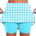 thumbnail image 2 of Mifsaly High Waisted Yoga Skorts for Women Plaid Tennis Skirt with Inner Shorts Lightweight Breathable Golf Running Workout Casual Skorts XL, 2 of 5