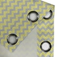 thumbnail image 4 of Ambesonne Chevron Grommet Curtain, Tribal, 50" x 84", Yellow Pale Grey, 4 of 6