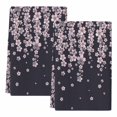 thumbnail image 2 of Spring Cherry Flowers Kitchen Towels Set of 2, Pink Floral Blossom Vintage Black Absorbent Dish Towels for Kitchen, Microfiber Hand Towel, Quick Drying Tea Towel for Cleaning Decorative Dishcloths, 2 of 7