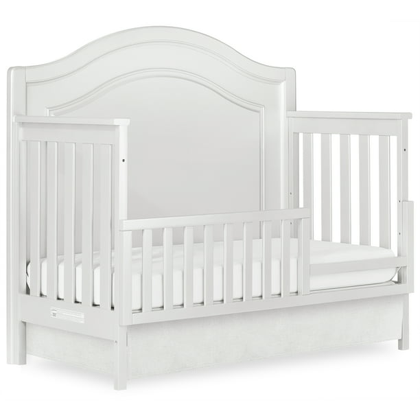 Evolur Convertible Crib Toddler Guard Rail in Silver Pearl Shimmer